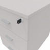 Cassettiera 42 x 56 x 60 cm Grigio in legno su ruote con 3 cassetti Kamos - pronta consegna