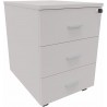 Cassettiera 42 x 56 x 60 cm Grigio in legno su ruote con 3 cassetti Kamos - pronta consegna
