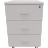 Cassettiera 42 x 56 x 60 cm Grigio in legno su ruote con 3 cassetti Kamos - pronta consegna