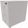Cassettiera 42 x 56 x 60 cm Grigio in legno su ruote con 3 cassetti Kamos - pronta consegna