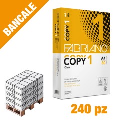 Bancale 240 risme Fabriano Copy 1 - Formato A4 21x29,7cm 80gr per ufficio, stampa e fotocopie