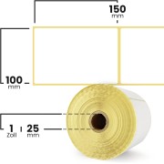 100 x 150 mm, f. 25 - Rotolo n° 300 etichette termiche adesive A6 10x15