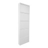 Scarpiera metallo salvaspazio H169 x L50 x P15 cm a ribalta 5 scomparti - Colore Bianco