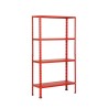 Scaffale 4 ripiani componibile H148 cm - Colore Rosso