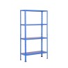 Scaffale 4 ripiani componibile H148 cm - Colore Blu cielo