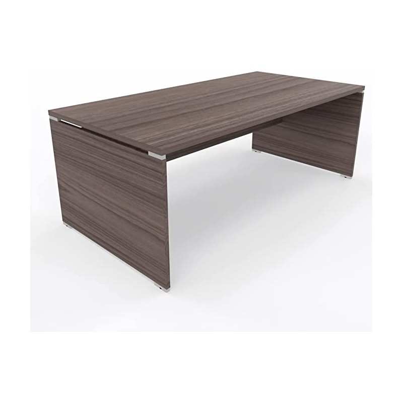 Scrivania 200x100 cm Noce Corteccia con piano e gambe in legno Eidos