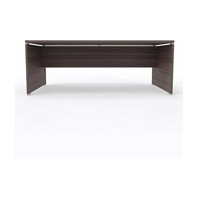 Scrivania 200x100 cm Noce Corteccia con piano e gambe in legno Eidos