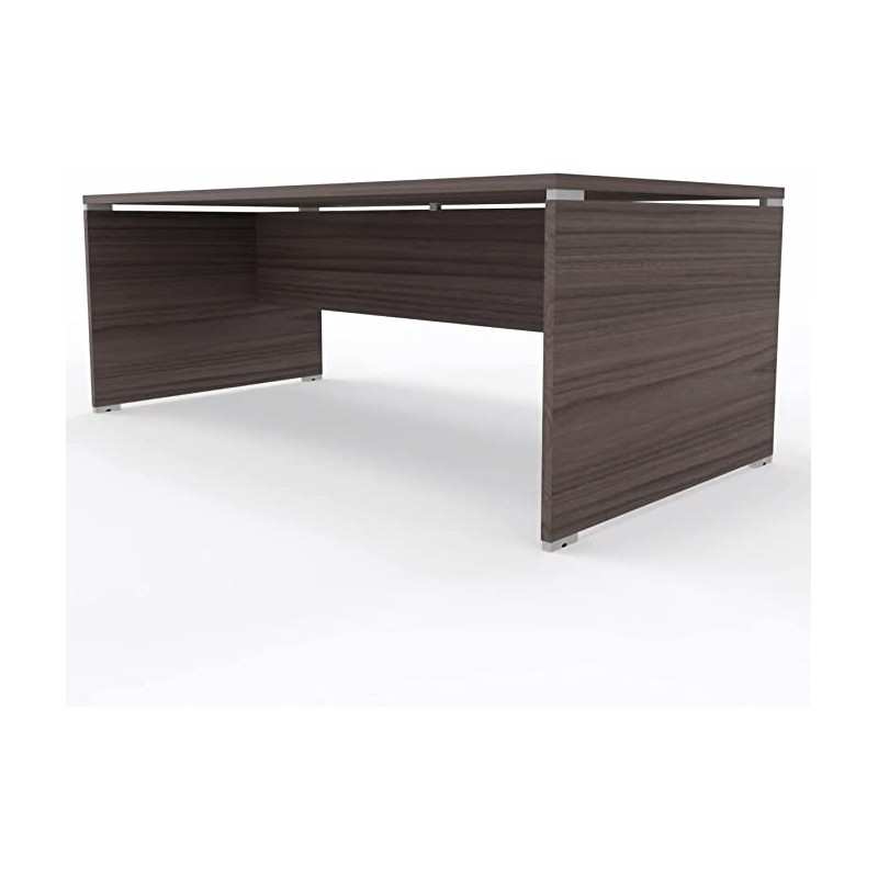 Scrivania 200x100 cm Noce Corteccia con piano e gambe in legno Eidos