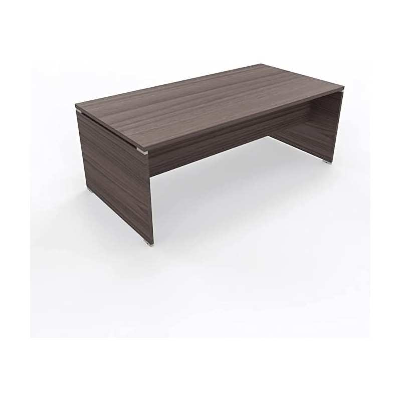 Scrivania 200x100 cm Noce Corteccia con piano e gambe in legno Eidos