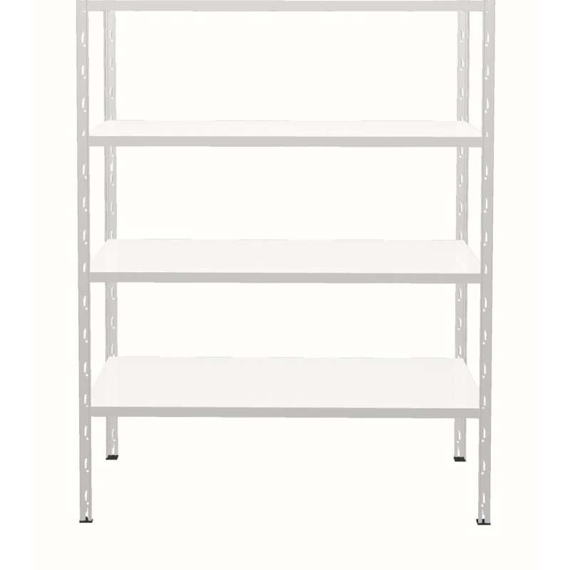 Scaffale 4 ripiani componibile H148 cm - Colore Bianco lucido