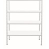 Scaffale 4 ripiani componibile H148 cm - Colore Bianco lucido