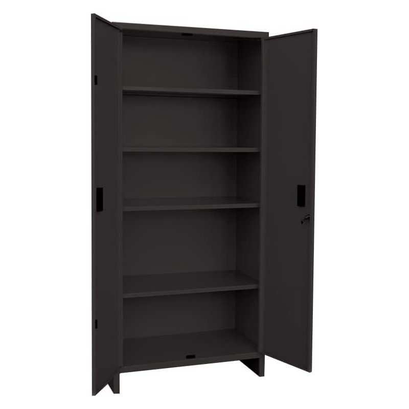 Armadio metallo Tuttipiani H180 x L80 x P40 cm - Colore Grigio Scuro Martellato