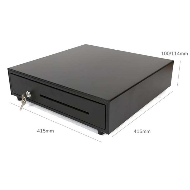 HER-415 Cassetto rendiresto per registratori di cassa big 46X46 cm 4  scomparti regolabili 8 monete