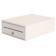 Cassetto portadenaro HER-208 A4 Compatto - Apertura Elettronica Metallo Durevole - bianco