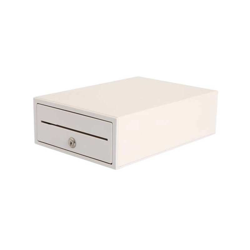 Cassetto portadenaro HER-208 A4 Compatto - Apertura Elettronica Metallo Durevole - bianco