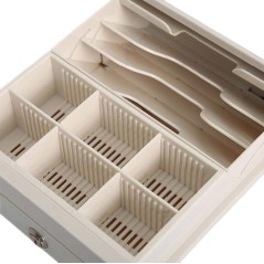 Cassetto portadenaro HER-208 A4 Compatto - Apertura Elettronica Metallo Durevole - bianco