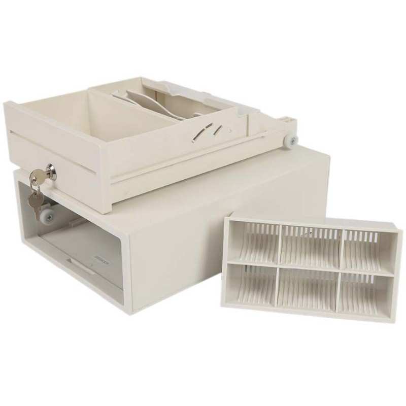 Cassetto portadenaro HER-208 A4 Compatto - Apertura Elettronica Metallo Durevole - bianco