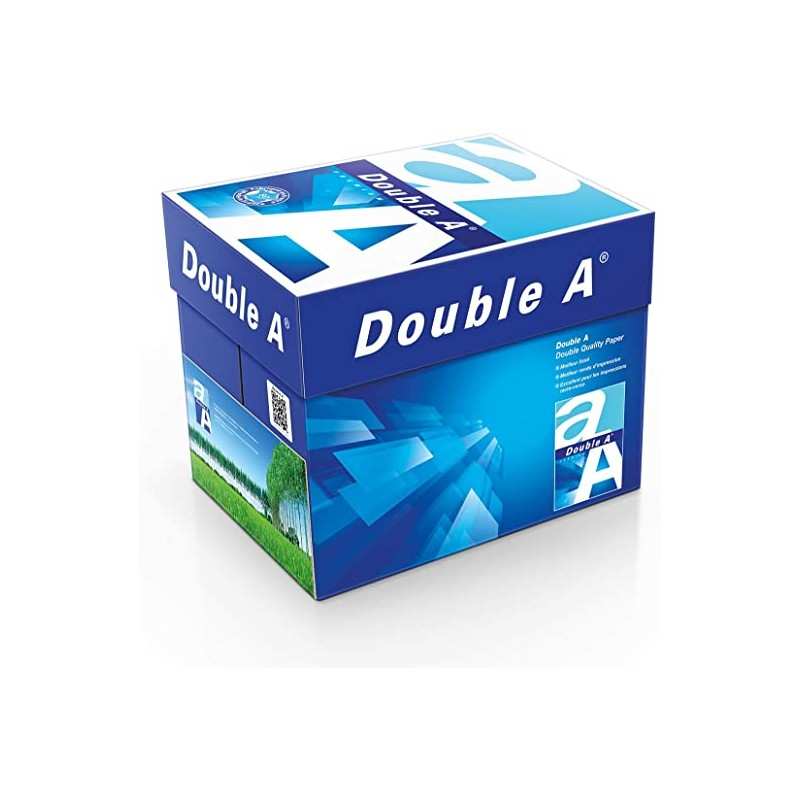 5 pz Double A - Formato A4 - 21x29,7 cm 80gr per ufficio, stampe e fotocopie - 5x500 fogli