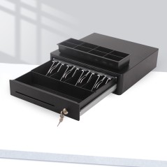 HER-350 Cassetto rendiresto nero per registratori di cassa professionali