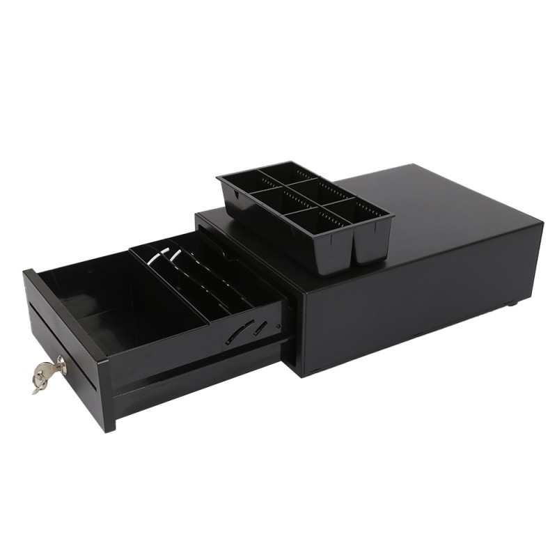 HER-208 Cassetto rendiresto nero per registratori di cassa adatto per sagre, eventi e fiere