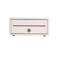 Cassetto portadenaro HER-208 A4 Compatto - Apertura Elettronica Metallo Durevole - bianco