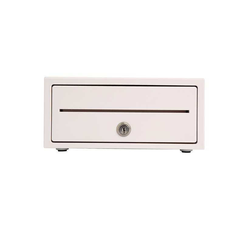 Cassetto portadenaro HER-208 A4 Compatto - Apertura Elettronica Metallo Durevole - bianco