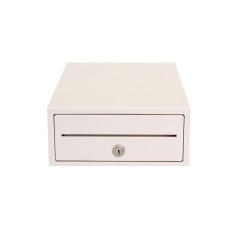 Cassetto portadenaro HER-208 A4 Compatto - Apertura Elettronica Metallo Durevole - bianco