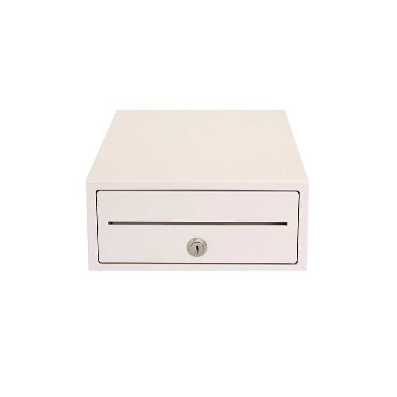 Cassetto portadenaro HER-208 A4 Compatto - Apertura Elettronica Metallo Durevole - bianco