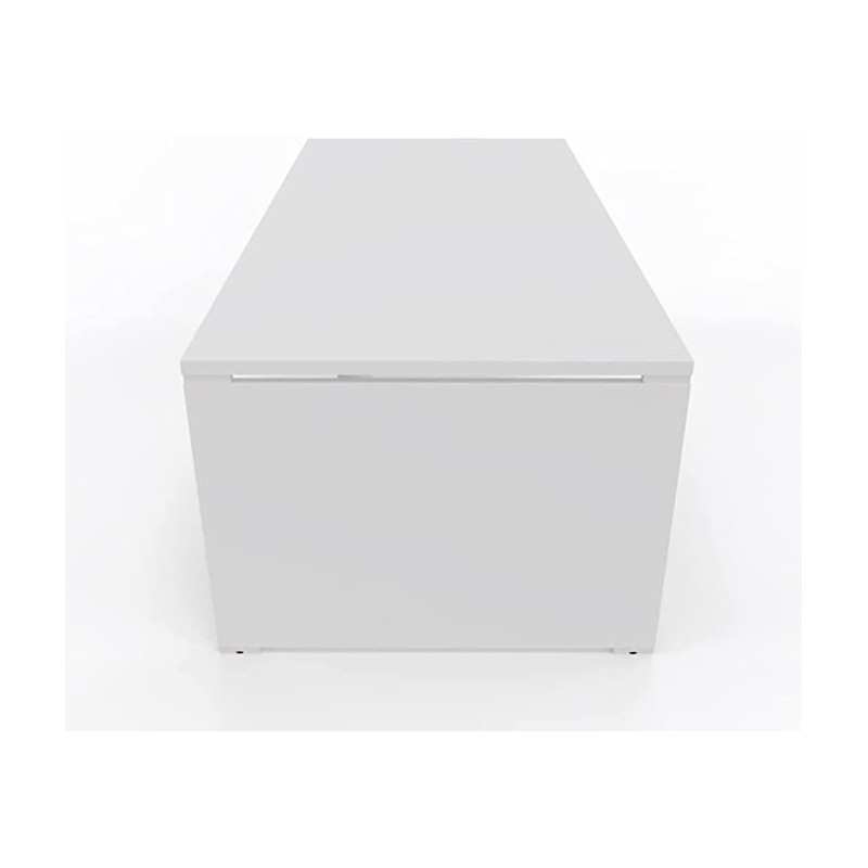 Scrivania 160x80 cm Bianco Seta con piano e gambe in legno Eidos sp. 30mm