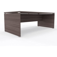 Scrivania 160x80 cm Noce Corteccia con piano e gambe in legno Eidos