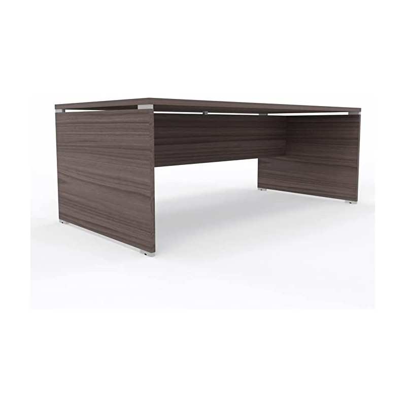 Scrivania 160x80 cm Noce Corteccia con piano e gambe in legno Eidos