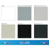 Armadio metallo ad ante scorrevoli 120x45x200H, 4 ripiani - Colore Bianco
