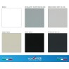 Armadio metallo ad ante scorrevoli 150x45x200H, 4+4 ripiani - Colore Grigio chiaro