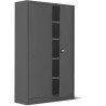 Armadio metallo ad ante battenti 100x45x200H, 4 ripiani - Colore Antracite