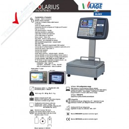 Bilancia Polarius elettronica etichettatrice 30 kg con display Omologata e Certificata