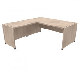 Scrivania con piano e gambe in legno, con appendice Tower Evo