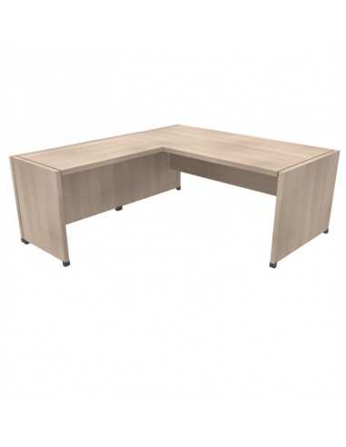 Scrivania con piano e gambe in legno, con appendice Tower Evo