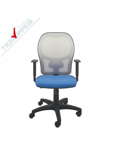 Poltrona direzionale Star schienale in rete personalizzabile struttura colore nero Certificata