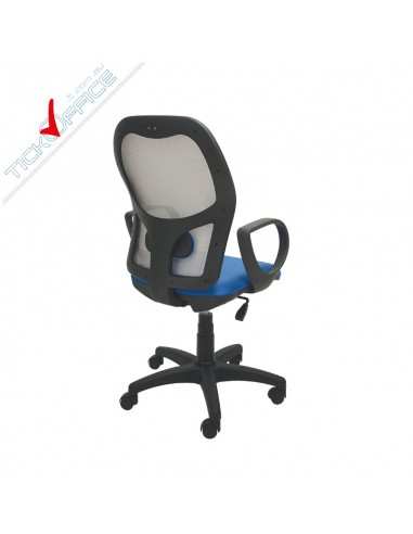 Poltrona direzionale Star schienale in rete personalizzabile struttura colore nero Certificata