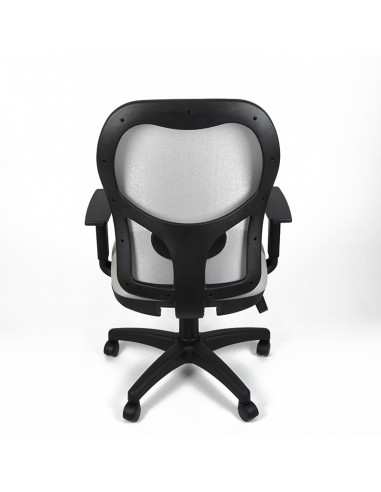 Poltrona direzionale Star schienale in rete personalizzabile struttura colore nero Certificata