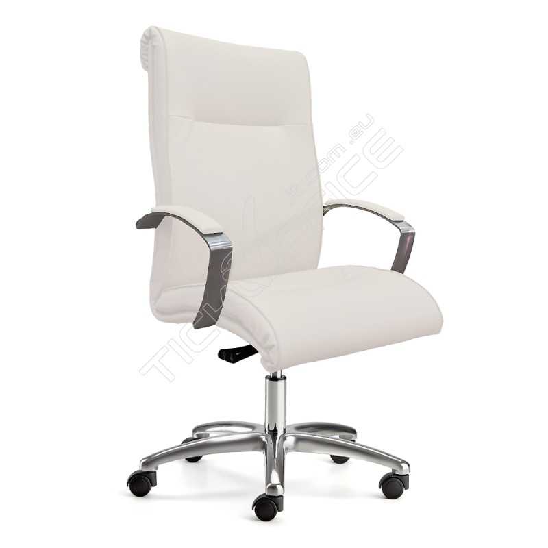 Poltrona direzionale FAST in ecopelle base in alluminio meccanismo 5 posizioni