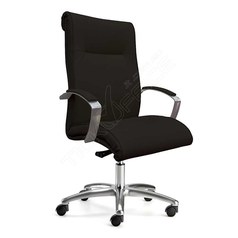 Poltrona direzionale FAST in ecopelle base in alluminio meccanismo 5 posizioni