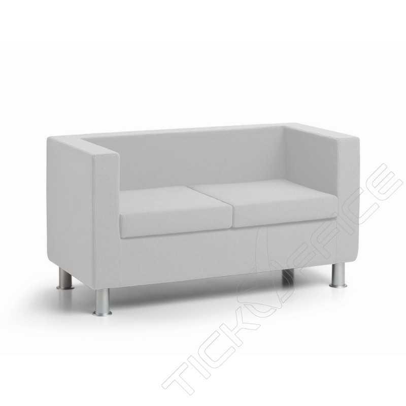 Divano 2 posti EASY con braccioli e piedi a cilindro