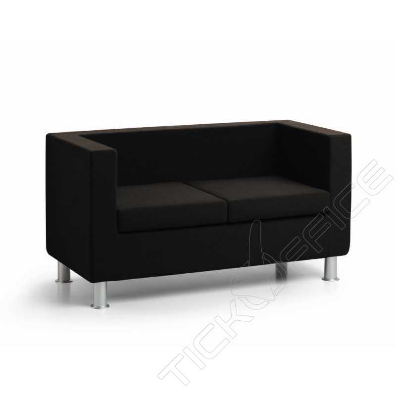 Divano 2 posti EASY con braccioli e piedi a cilindro