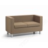 Divano 2 posti EASY con braccioli e piedi a cilindro