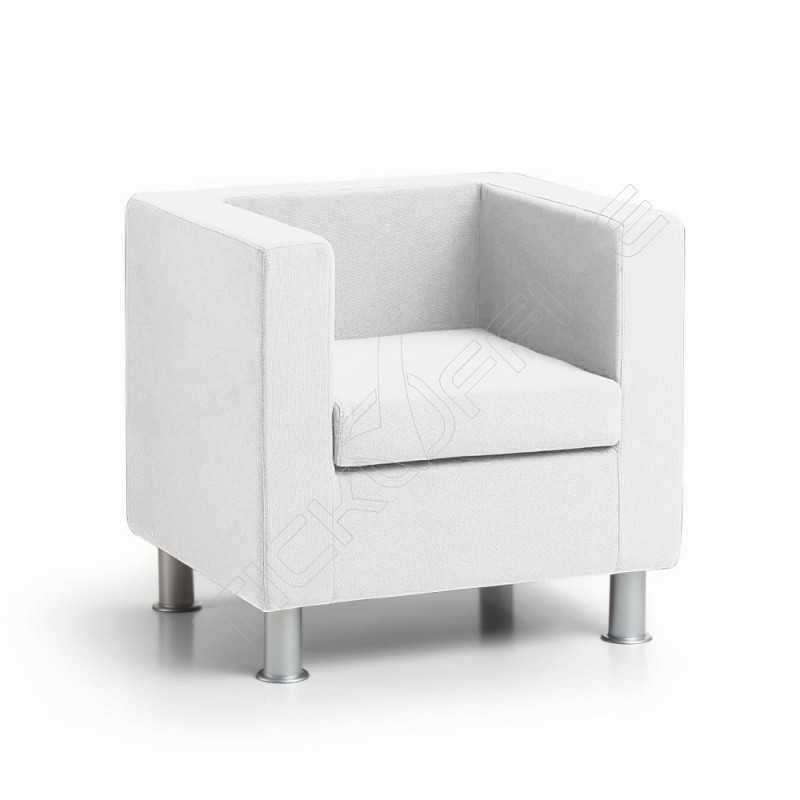 Poltrona 1 posto EASY con braccioli e piedi a cilindro