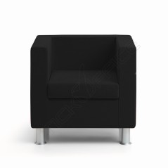 Poltrona 1 posto EASY con braccioli e piedi a cilindro