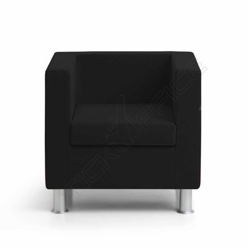 Poltrona 1 posto EASY con braccioli e piedi a cilindro