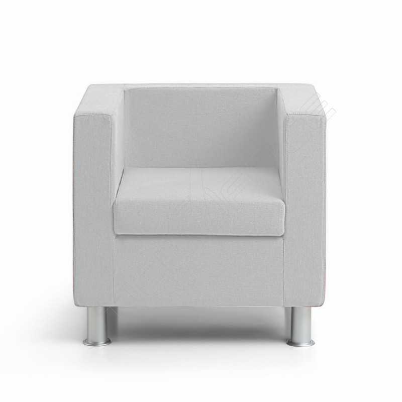 Poltrona 1 posto EASY con braccioli e piedi a cilindro