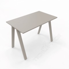 Home Office Paolo - Scrivania 100x60x73cm gambe metalliche a cavalletto - Colore Stone Grey